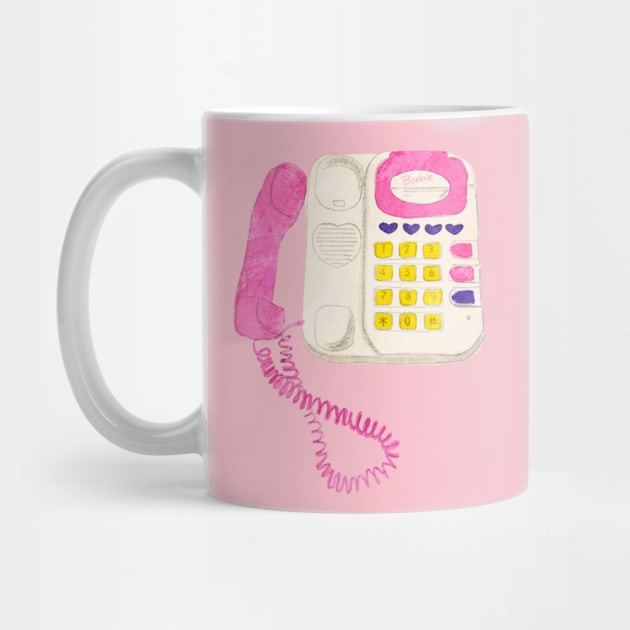 Barbie Answering Machine Phone by maccm